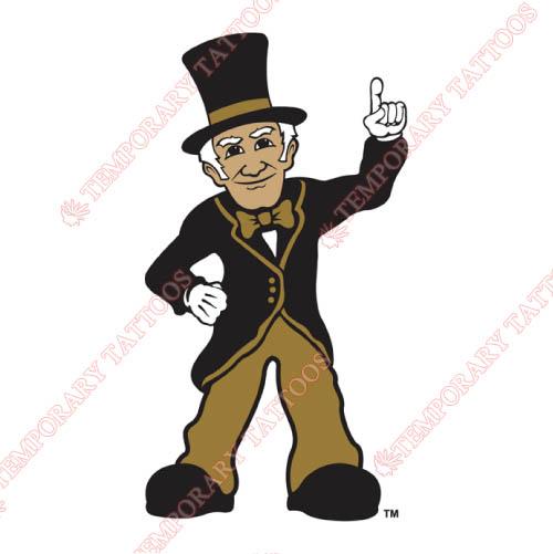 Wake Forest Demon Deacons Customize Temporary Tattoos Stickers NO.6876